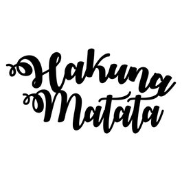Wallity Hakuna Matata Escultura de pared negra